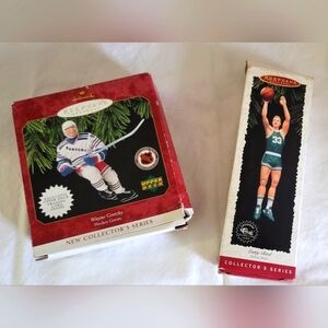 Gretzky and Larry Bird Ornaments